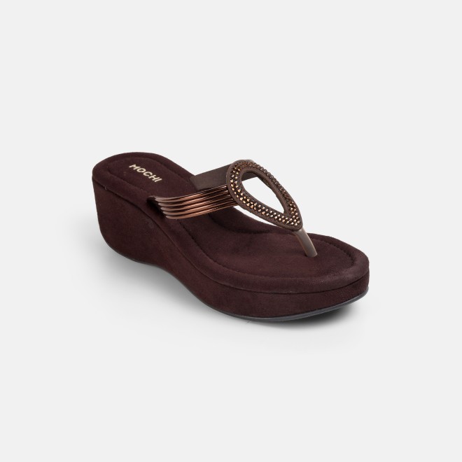 Mochi Women Bronze Casual Sandals (SKU: 35-800165-46-35)