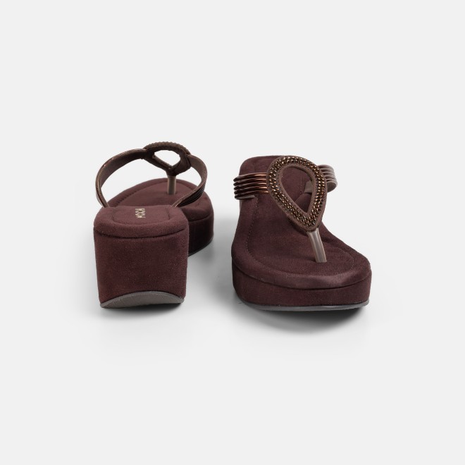 Mochi Women Bronze Casual Sandals (SKU: 35-800165-46-35)
