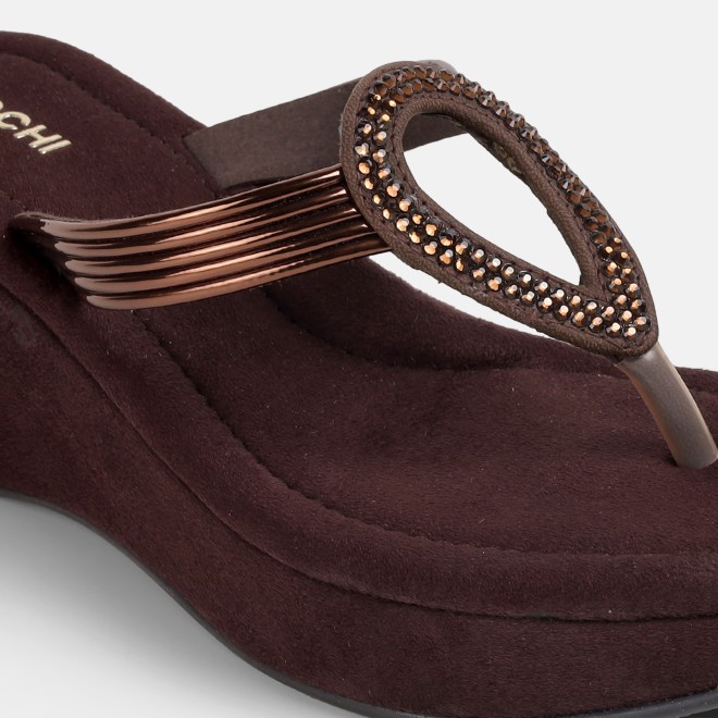 Mochi Women Bronze Casual Sandals (SKU: 35-800165-46-35)