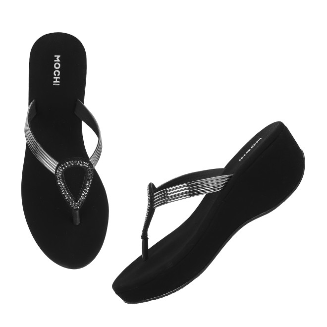 Mochi Women Black Casual Sandals (SKU: 35-800165-11-36)