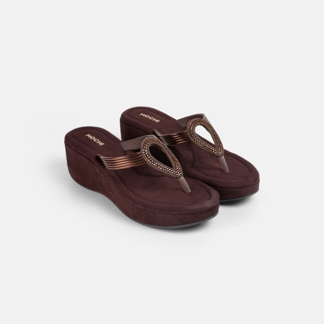 Mochi Women Bronze Casual Sandals (SKU: 35-800165-46-35)