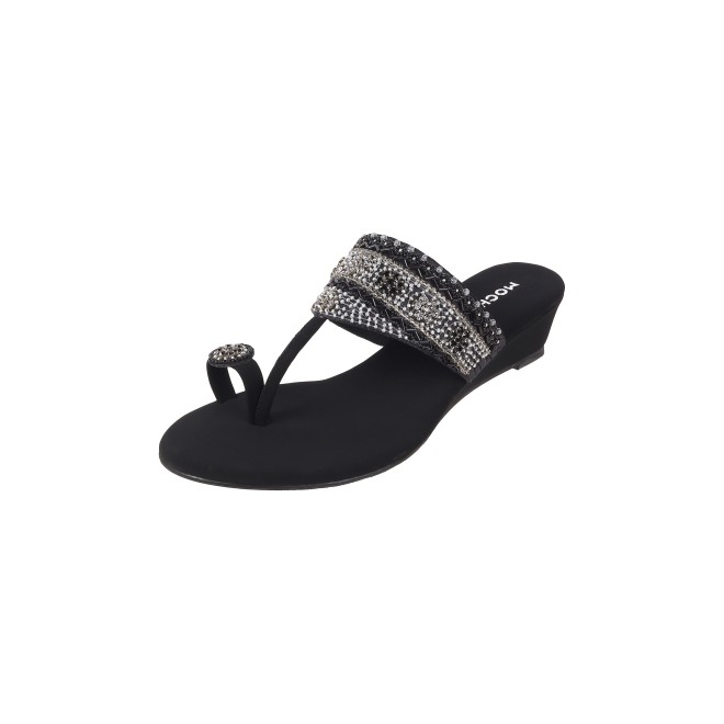 Mochi Women Black Wedding Slippers (SKU: 35-800492-11-36)
