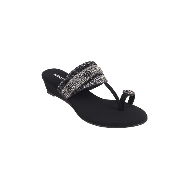 Mochi Women Black Wedding Slippers (SKU: 35-800492-11-36)
