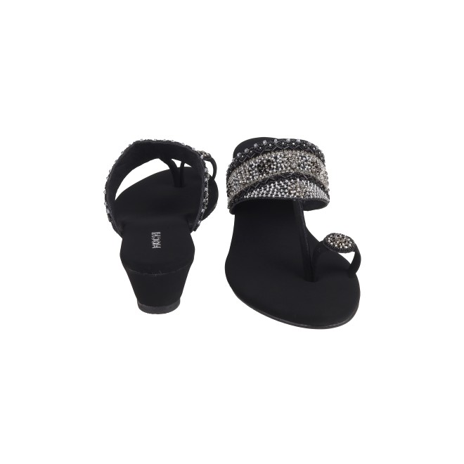 Mochi Women Black Wedding Slippers (SKU: 35-800492-11-36)