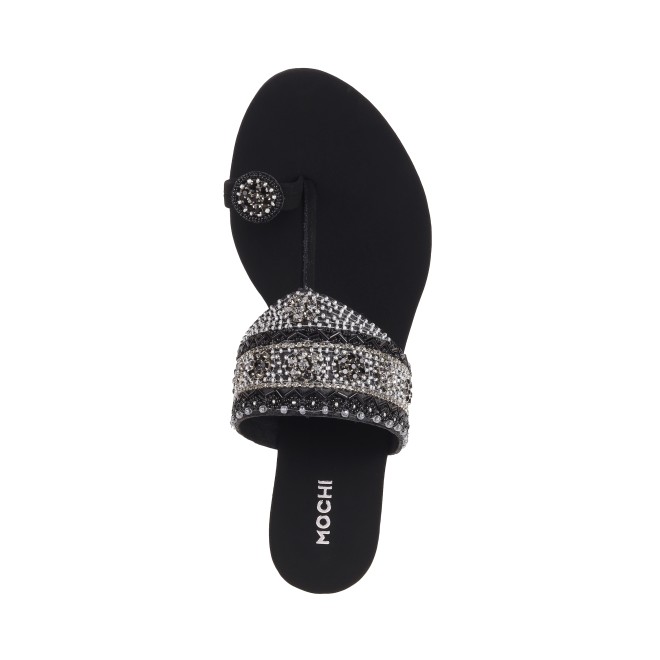 Mochi Women Black Wedding Slippers (SKU: 35-800492-11-36)