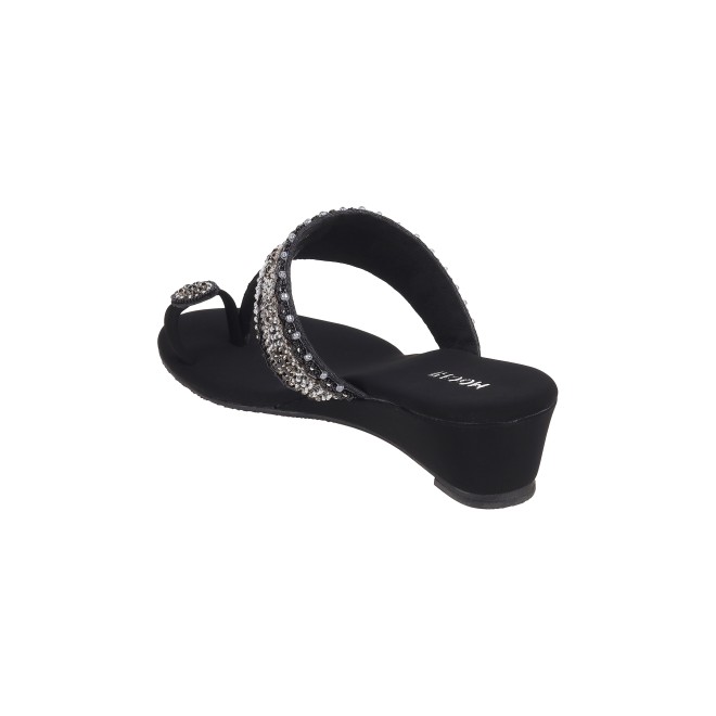 Mochi Women Black Wedding Slippers (SKU: 35-800492-11-36)