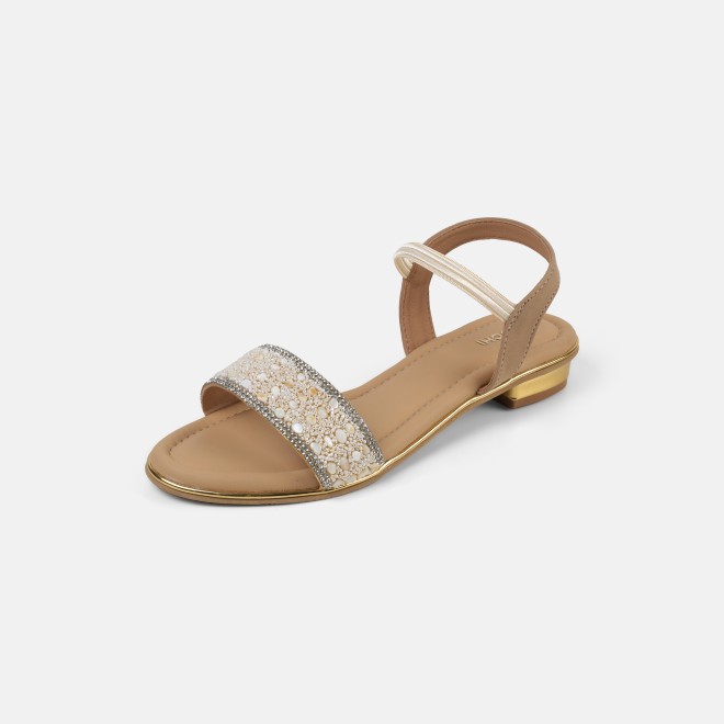 Mochi Women Gold Casual Sandals (SKU: 35-801419-15-37)