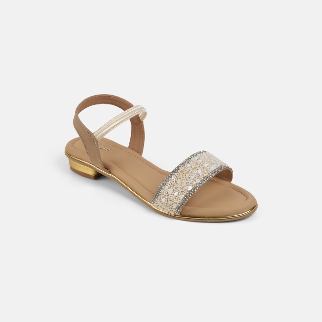 Mochi Women Gold Casual Sandals (SKU: 35-801419-15-37)