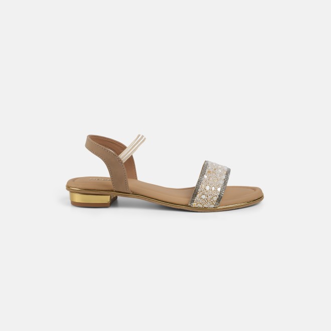 Mochi Women Gold Casual Sandals (SKU: 35-801419-15-37)