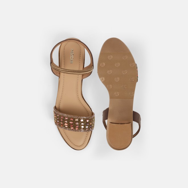 Mochi Women Antic-gold Wedding Sandals (SKU: 35-801419-28-36)
