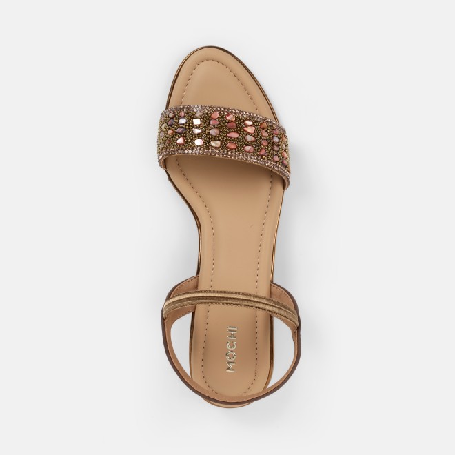 Mochi Women Antic-gold Wedding Sandals (SKU: 35-801419-28-36)