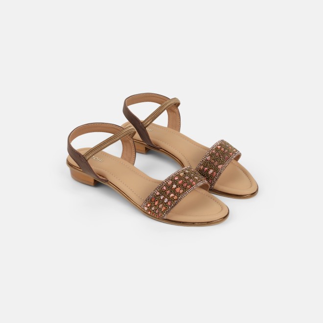 Mochi Women Antic-gold Wedding Sandals (SKU: 35-801419-28-36)