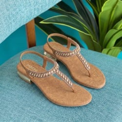 Women Antic-gold Casual Sandals