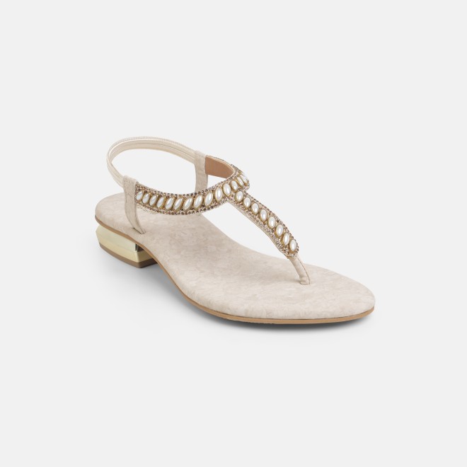 Mochi Women Beige Casual Sandals (SKU: 35-801823-20-37)