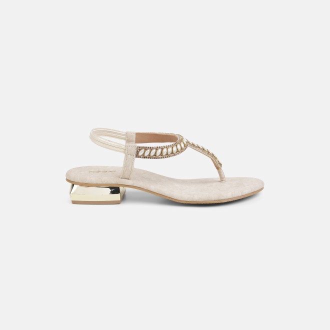 Mochi Women Beige Casual Sandals (SKU: 35-801823-20-37)