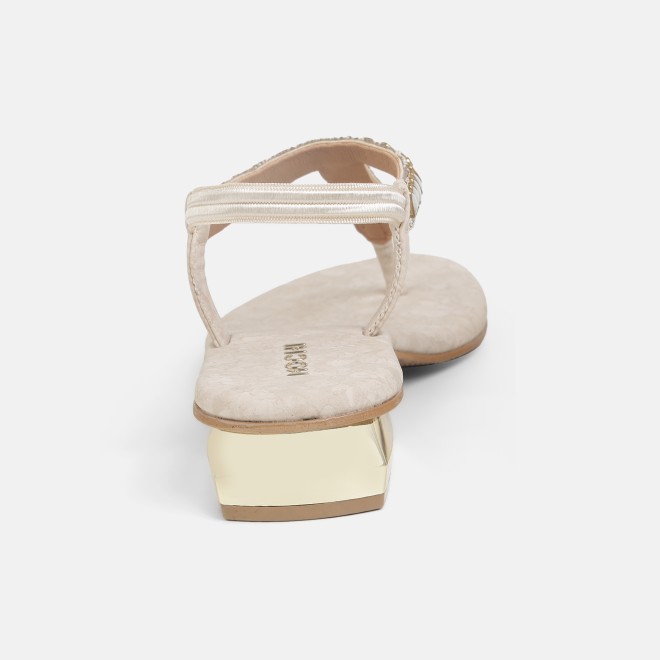 Mochi Women Beige Casual Sandals (SKU: 35-801823-20-37)