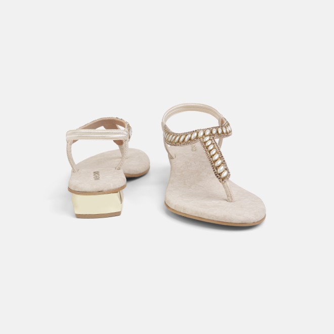 Mochi Women Beige Casual Sandals (SKU: 35-801823-20-37)