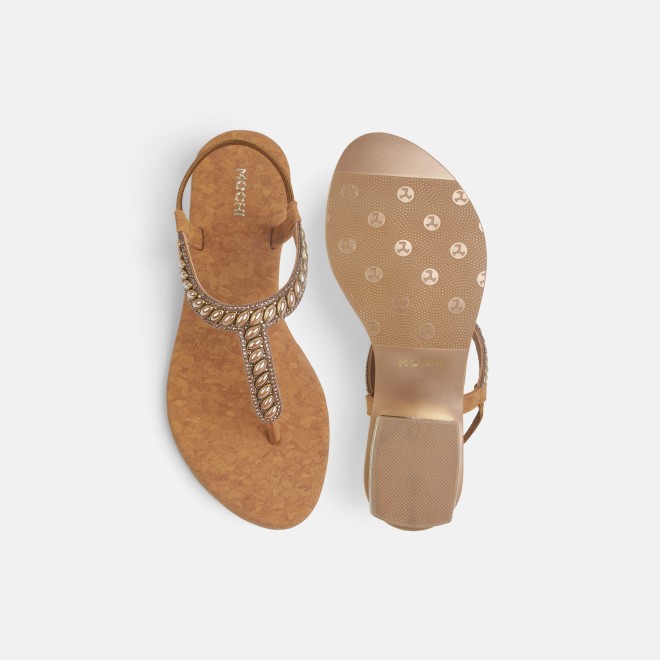 Mochi Women Antic-gold Casual Sandals (SKU: 35-801823-28-37)