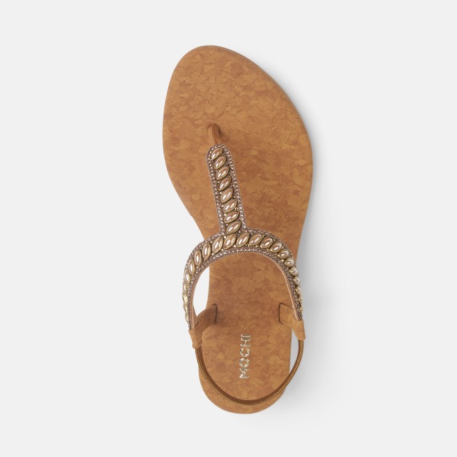 Mochi Women Antic-gold Casual Sandals (SKU: 35-801823-28-37)