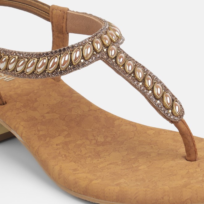 Mochi Women Antic-gold Casual Sandals (SKU: 35-801823-28-37)