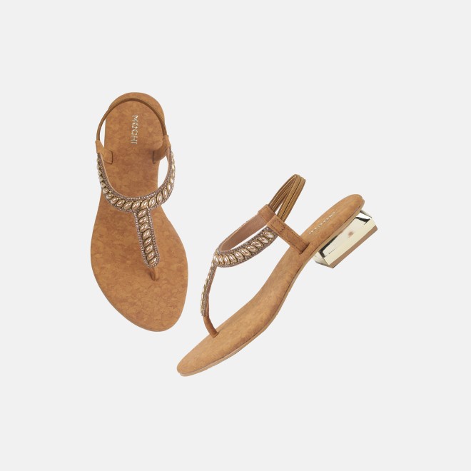 Mochi Women Antic-gold Casual Sandals (SKU: 35-801823-28-37)