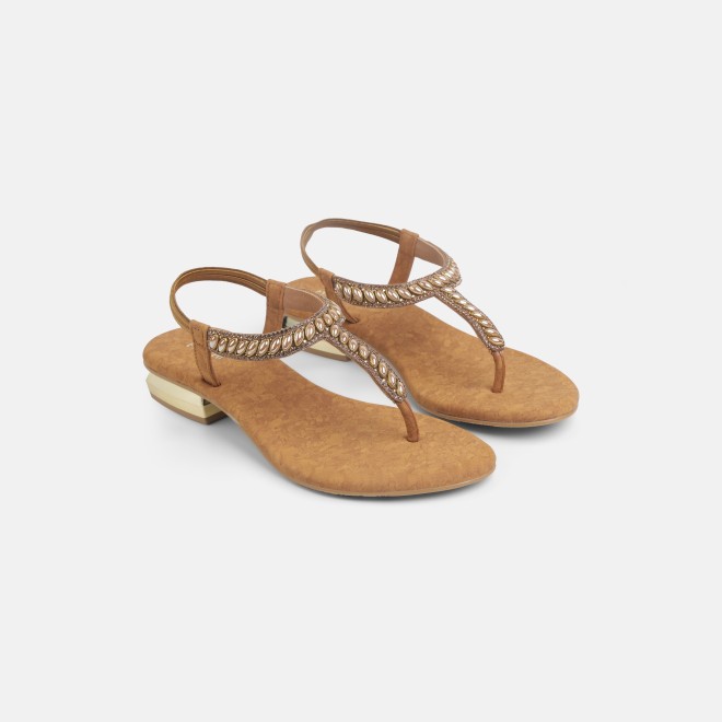 Mochi Women Antic-gold Casual Sandals (SKU: 35-801823-28-37)