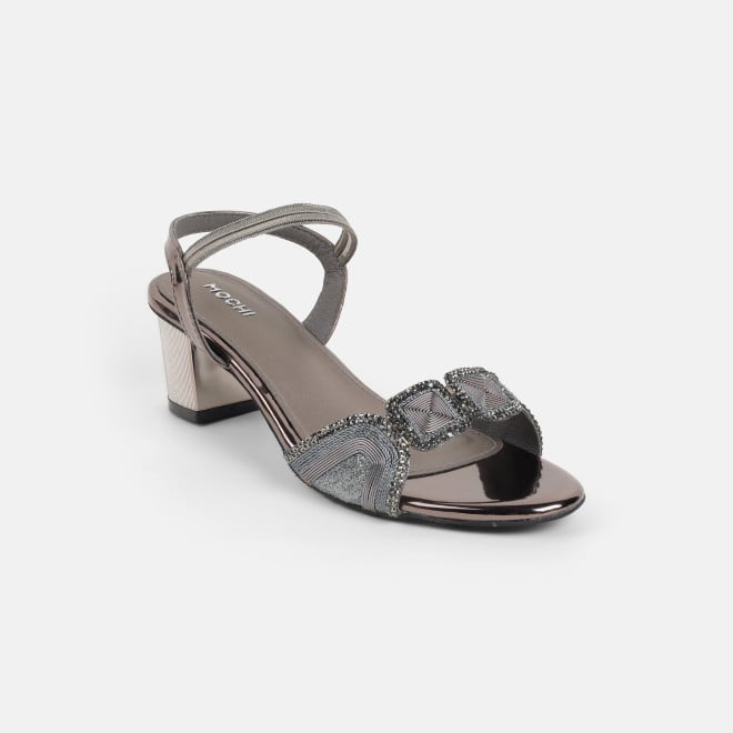 Mochi Women Gun-metal Party Sandals (SKU: 35-801830-29-36)
