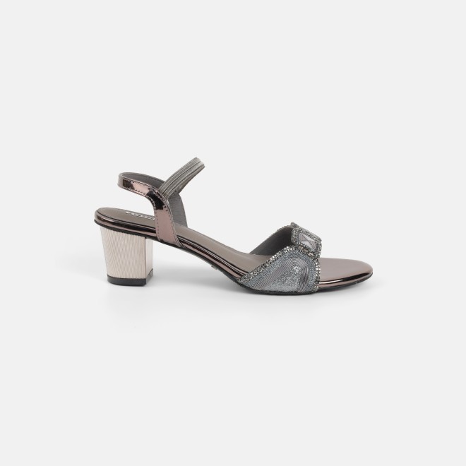 Mochi Women Gun-metal Party Sandals (SKU: 35-801830-29-36)