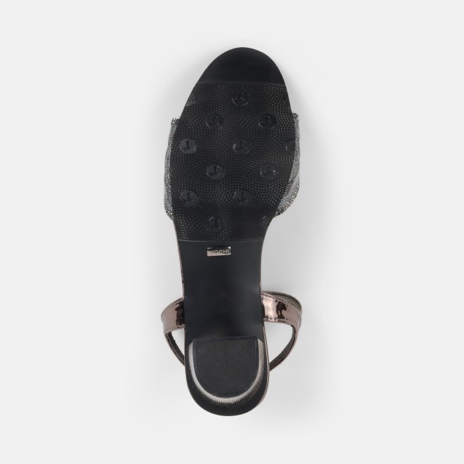 Mochi Women Gun-metal Party Sandals (SKU: 35-801830-29-36)