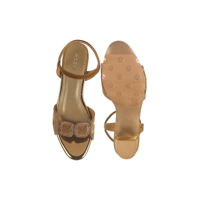 Mochi Women Antic-gold Party Sandals (SKU: 35-801830-28-36)