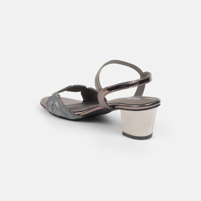 Mochi Women Gun-metal Party Sandals (SKU: 35-801830-29-36)
