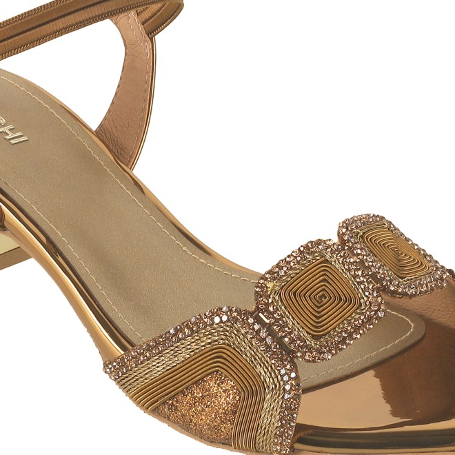 Mochi Women Antic-gold Party Sandals (SKU: 35-801830-28-36)