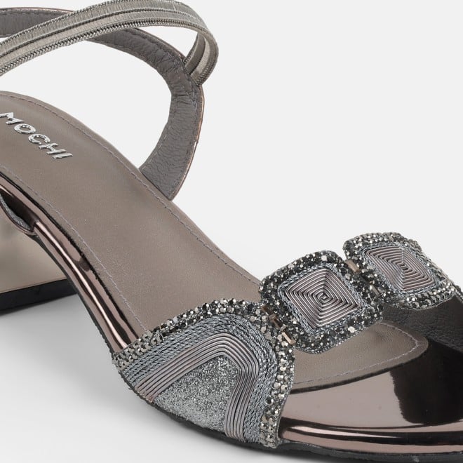 Mochi Women Gun-metal Party Sandals (SKU: 35-801830-29-36)