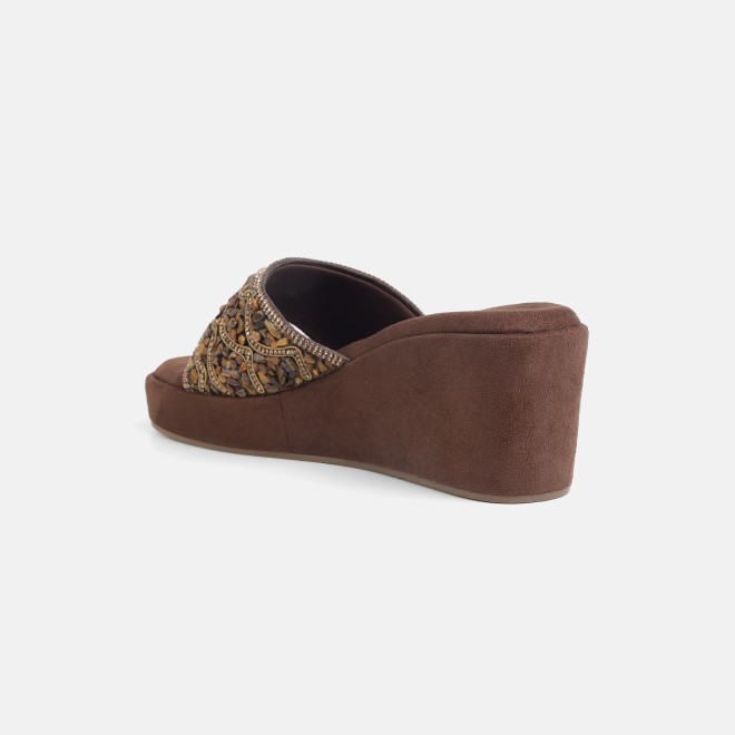 Mochi Women Bronze Ethnic Slip Ons (SKU: 35-801984-46-36)