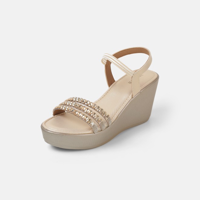 Mochi Women Gold Party Sandals (SKU: 35-802059-15-36)