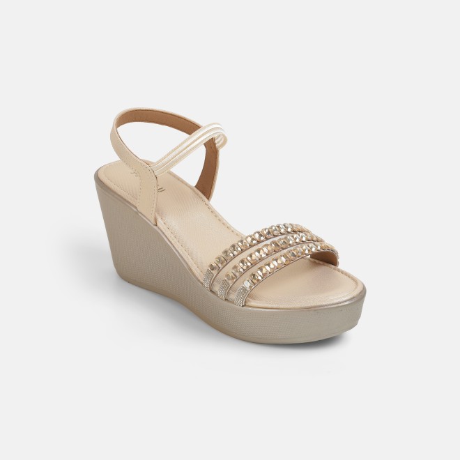 Mochi Women Gold Party Sandals (SKU: 35-802059-15-36)