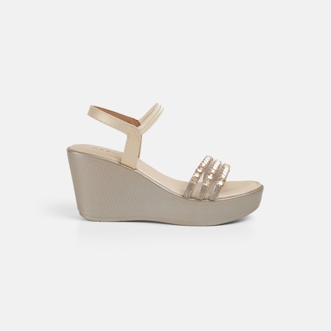 Mochi Women Gold Party Sandals (SKU: 35-802059-15-36)