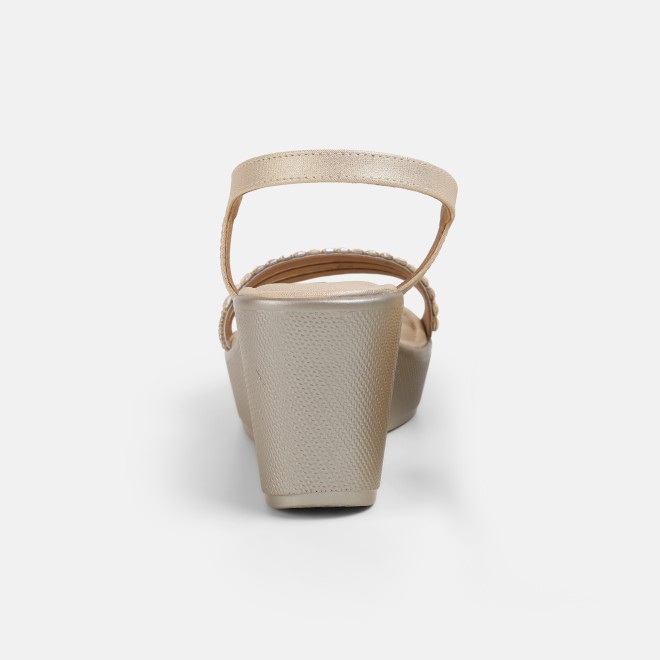 Mochi Women Gold Party Sandals (SKU: 35-802059-15-36)