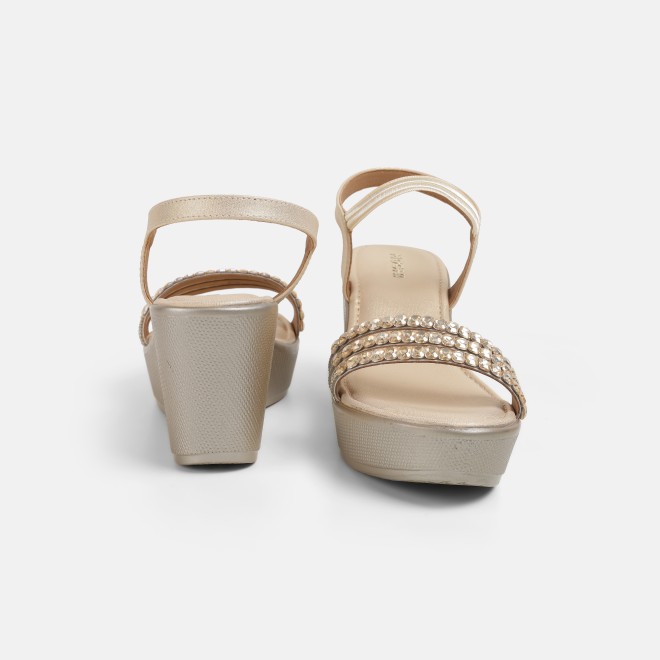 Mochi Women Gold Party Sandals (SKU: 35-802059-15-36)