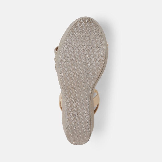 Mochi Women Gold Party Sandals (SKU: 35-802059-15-36)