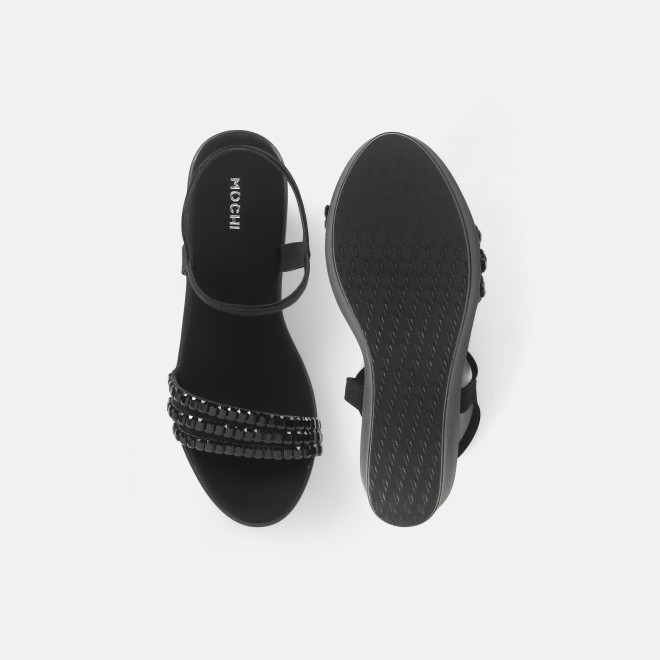 Mochi Women Black Party Sandals (SKU: 35-802059-11-36)
