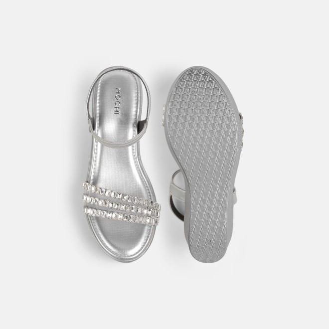 Mochi Women Silver Party Sandals (SKU: 35-802059-27-36)