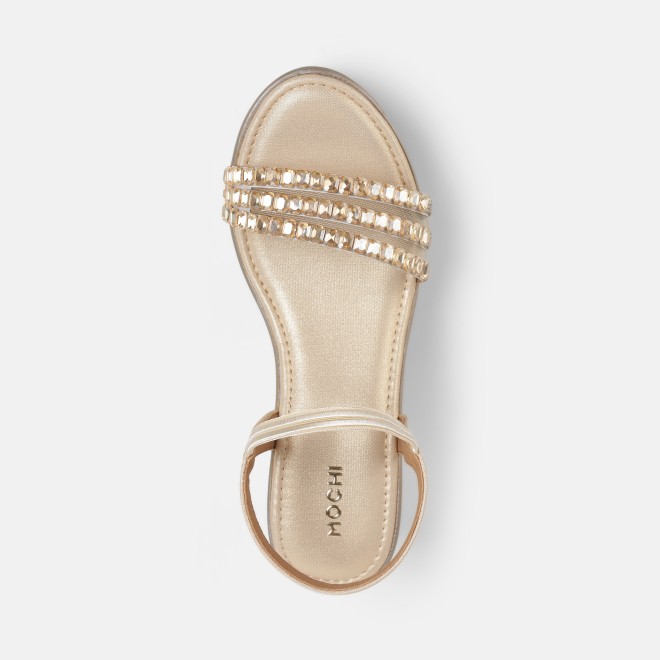 Mochi Women Gold Party Sandals (SKU: 35-802059-15-36)