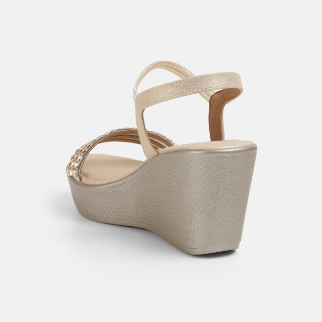 Mochi Women Gold Party Sandals (SKU: 35-802059-15-36)