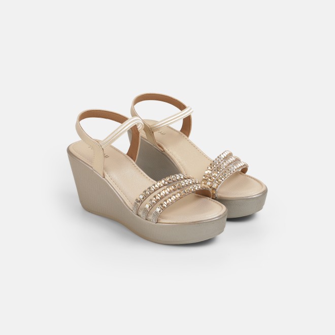 Mochi Women Gold Party Sandals (SKU: 35-802059-15-36)