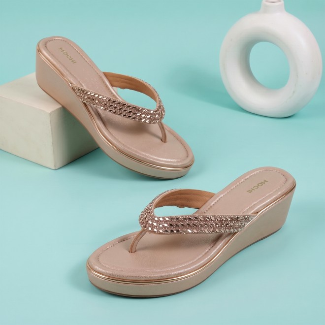 Mochi Women Rose-gold Casual Slip Ons (SKU: 35-802435-52-35)