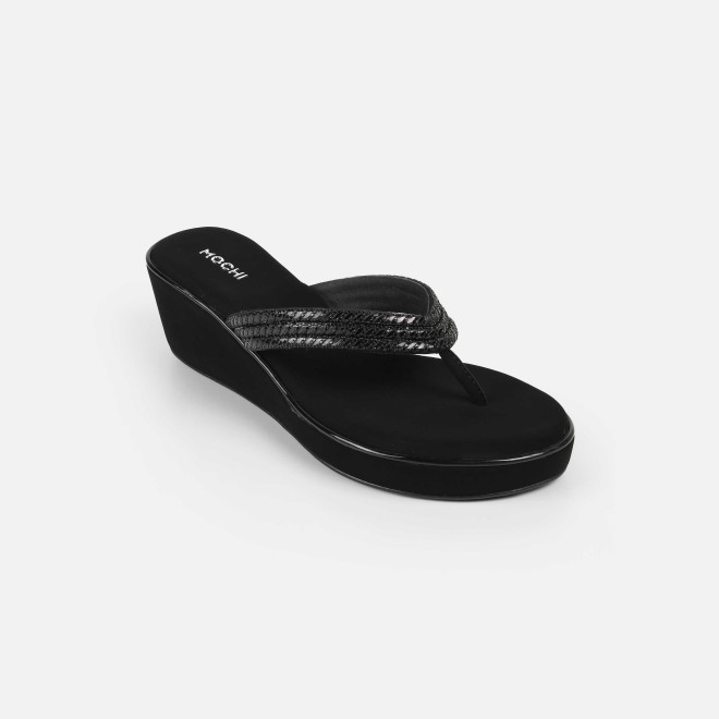 Mochi Women Black Party Slip Ons (SKU: 35-802435-11-35)