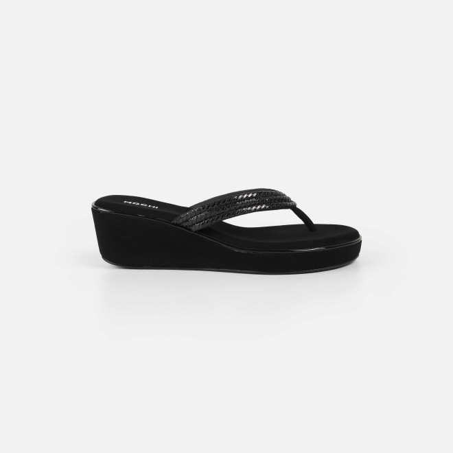 Mochi Women Black Party Slip Ons (SKU: 35-802435-11-35)