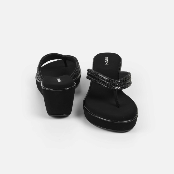 Mochi Women Black Party Slip Ons (SKU: 35-802435-11-35)