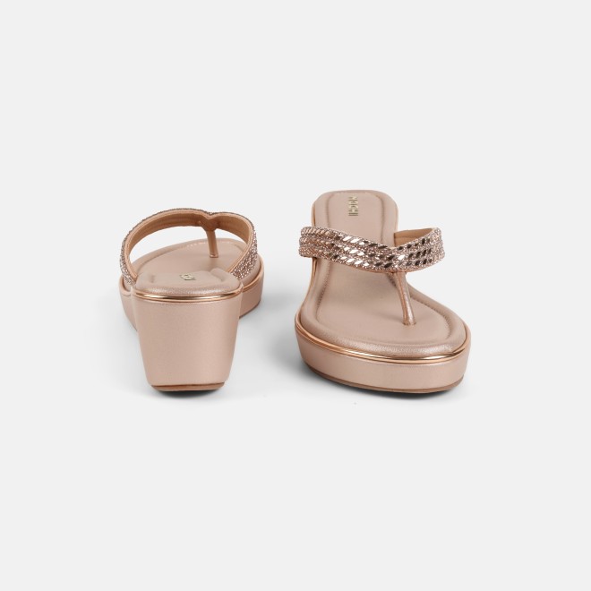 Mochi Women Rose-gold Casual Slip Ons (SKU: 35-802435-52-35)